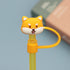 Cute Cartoon Silicone Straw Cap Dust PlugTumbler Straw Toppers for Tumblers, Dust-Proof Drinking Straw Caps for Reusable Straws Tips